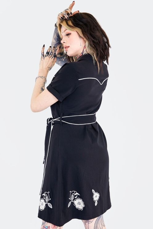 Western flowers  shirt dress - Babashope - 6