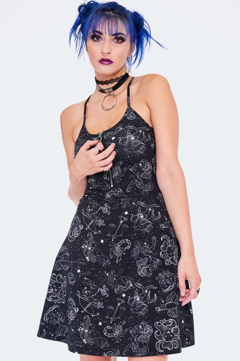Jawbreaker Zodiac Constellation Printed Mini Dress - Babashope - 5