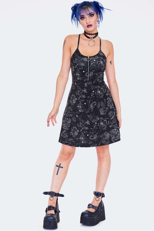 Jawbreaker Zodiac Constellation Printed Mini Dress - Babashope - 5