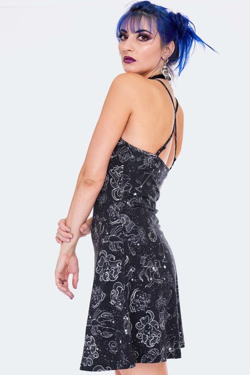 Jawbreaker Zodiac Constellation Printed Mini Dress - Babashope - 5