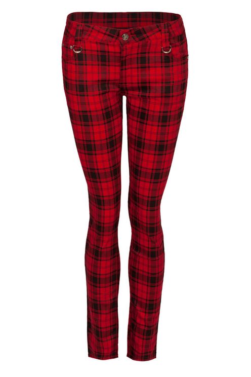 Banned Skinny Tartan Jeans  - Babashope - 4