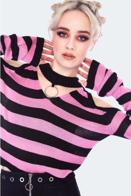 Pink stripe jumper - Babashope - 5