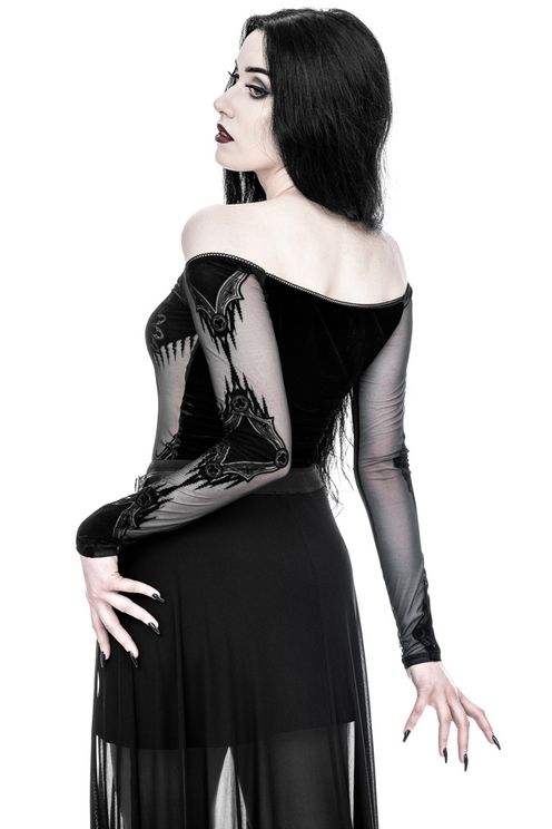 Gothic chapel bodysuit off-shoulder - Babashope - 5