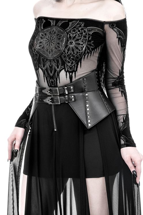 Gothic chapel bodysuit off-shoulder - Babashope - 5