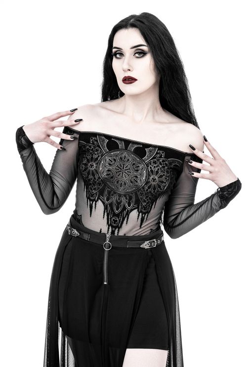 Gothic chapel bodysuit off-shoulder - Babashope - 5