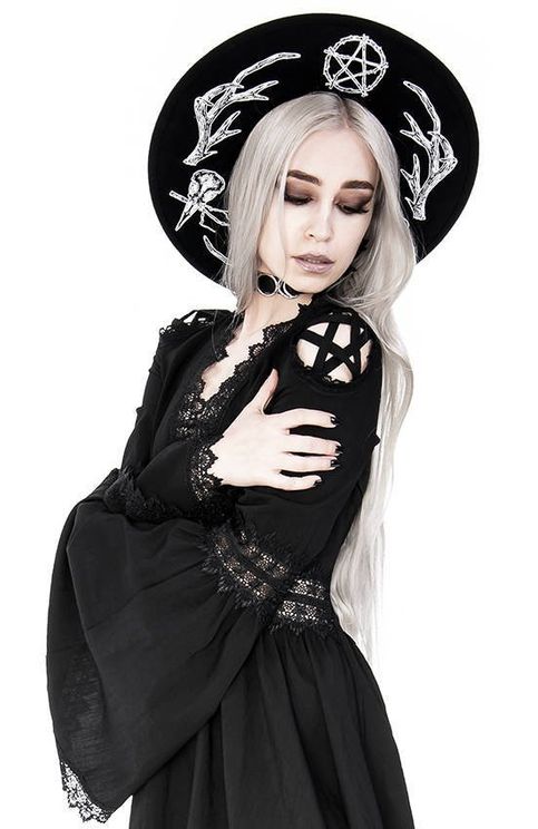 Lace tim spectre tunic gothic dress bell sleeves - Babashope - 10