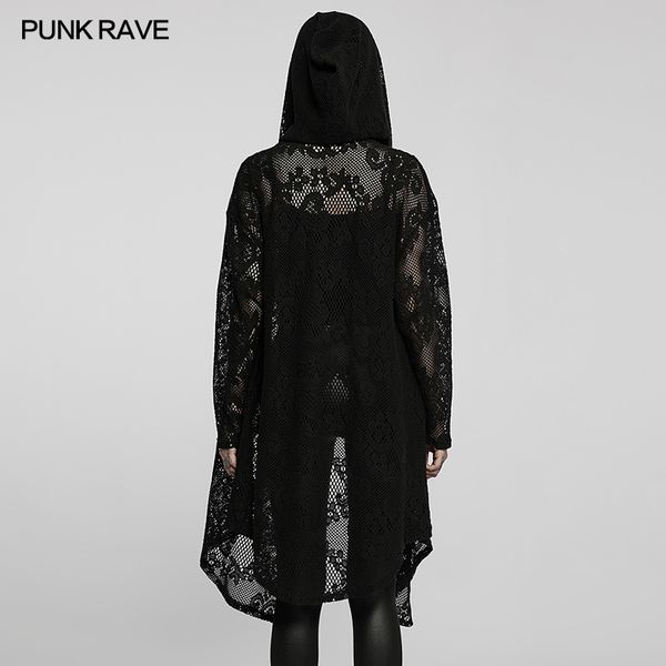 Punkrave Crochet gothic cardigan vest - Babashope - 5
