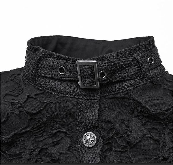 Black cool punk short vest - Babashope - 10