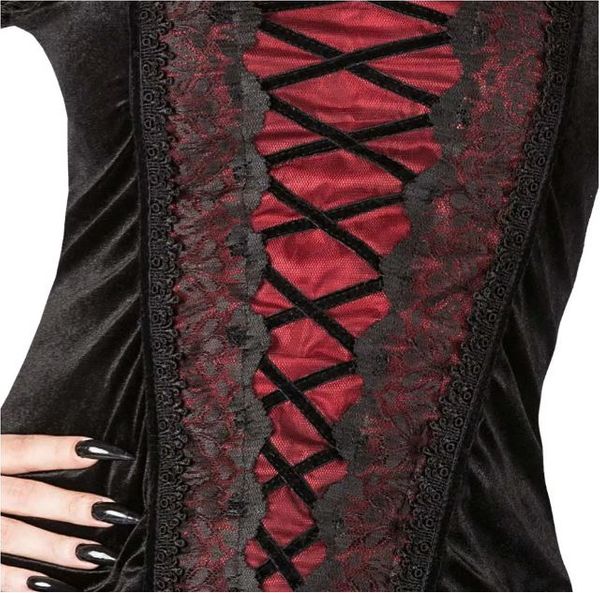 Sinister 1075 Jezebel Gothic top Bordeaux - Babashope - 3