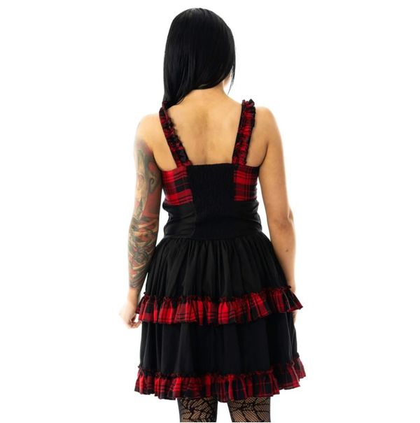 Parisa dress Check blk/red heartless - Babashope - 3
