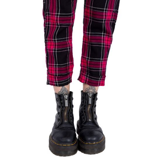 Asha dungarees dark pink check - Babashope - 5