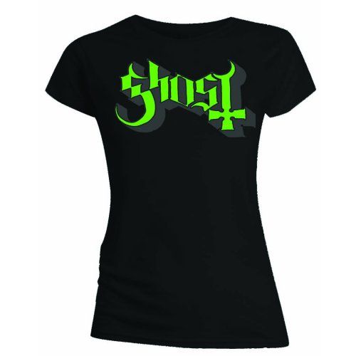 Ghost dames t-shirt keyline logo groen/grijs - Babashope - 2