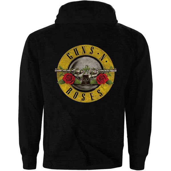 Guns N' Roses dames sweater met rits & capuchon Classic logo (backprint) - Babashope - 4