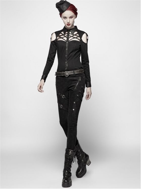 Online Metal, Gothic, Punk & Rockabilly shop Babashop | trooper dames broek