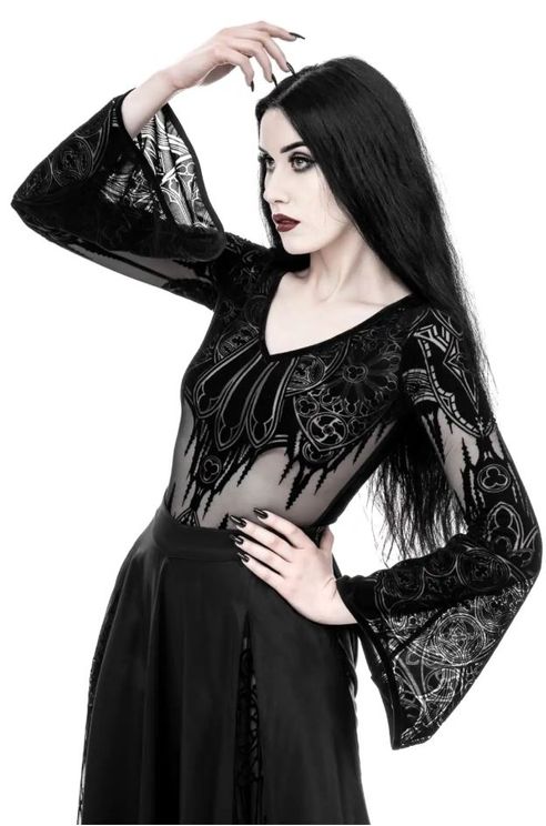Gothic Chapel Bodysuit Vneck - Babashope - 10