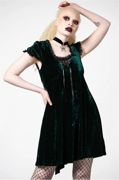 Heather babydoll dress (emerald) - Babashope - 3