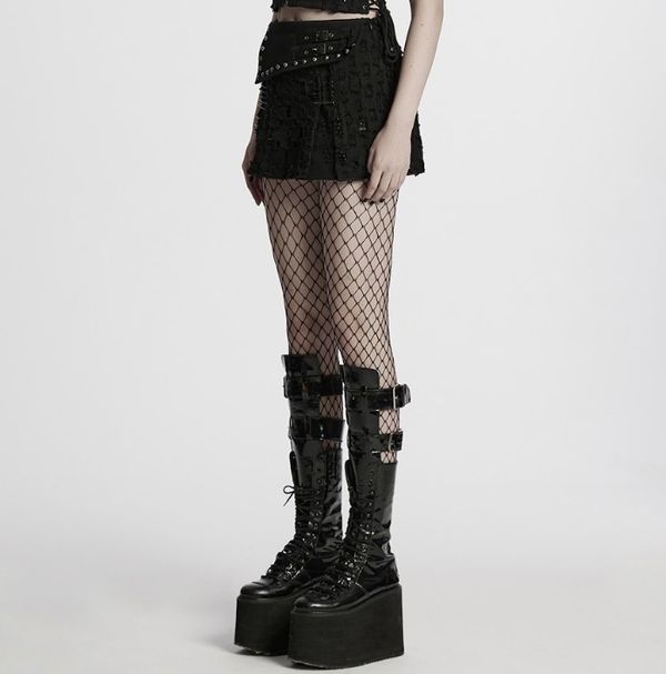 Decadent punk denim skirt - Babashope - 7