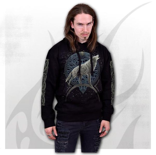Celtic wolf Hooded sweater - Babashope - 3
