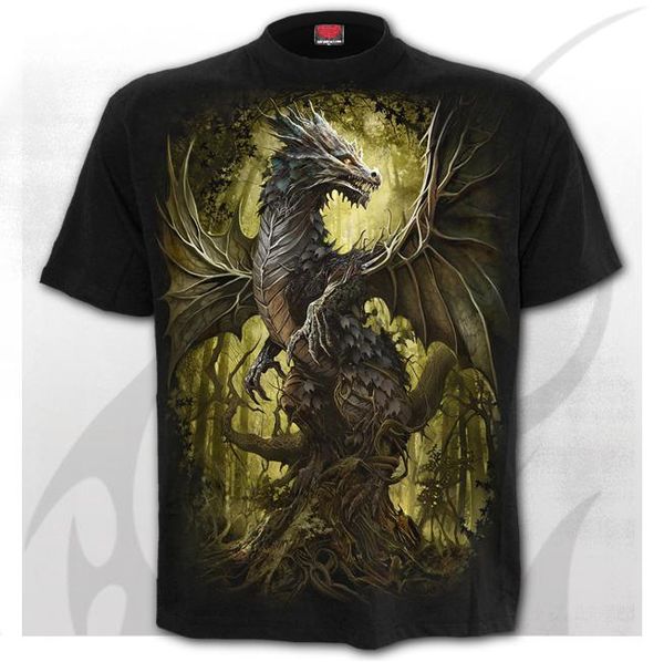 Spiral Oak dragon T-shirt - Babashope - 3
