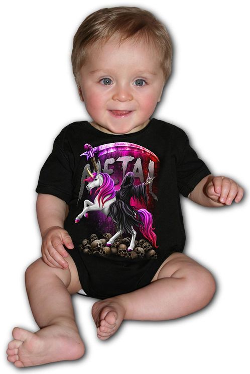 Metallicorn Baby romper zwart - Babashope - 3