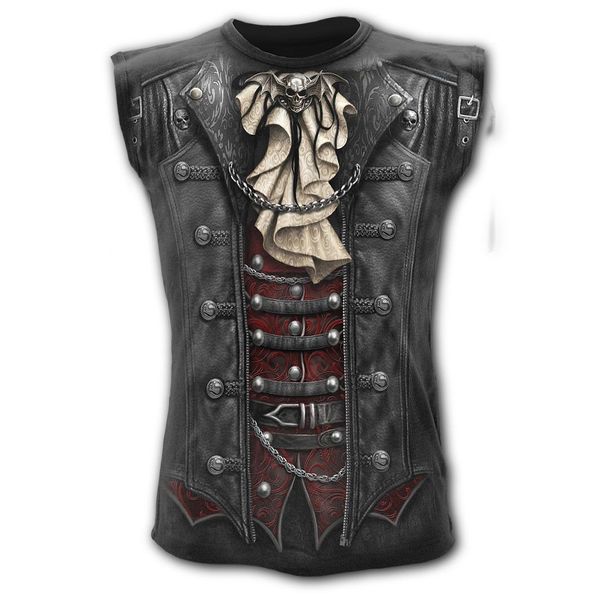 GOTH WRAP - Allover Sleeveless T-Shirt Black - Babashope - 3