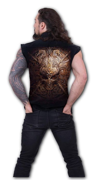 Viking shield Worker shirt blk Spiral - Babashope - 4