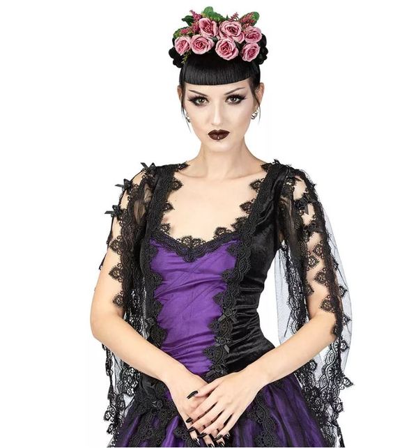 Sinister Iris gothic top paars/zwart - Babashope - 3