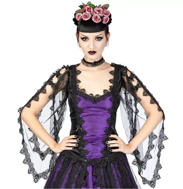 Sinister Iris gothic top paars/zwart - Babashope - 3