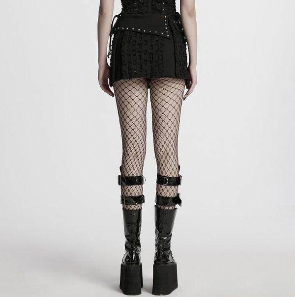 Decadent punk denim skirt - Babashope - 7