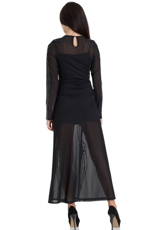 Black Hearted Veins Maxi Dress - Babashope - 4