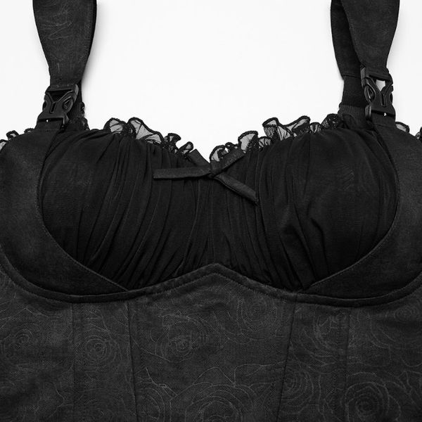 Goth corset cami black - Babashope - 9