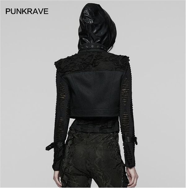 Black cool punk short vest - Babashope - 10