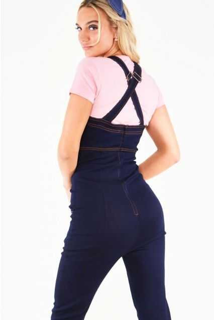 Monica Denim Overalls Skinny Jumpsuit - Babashope - 6