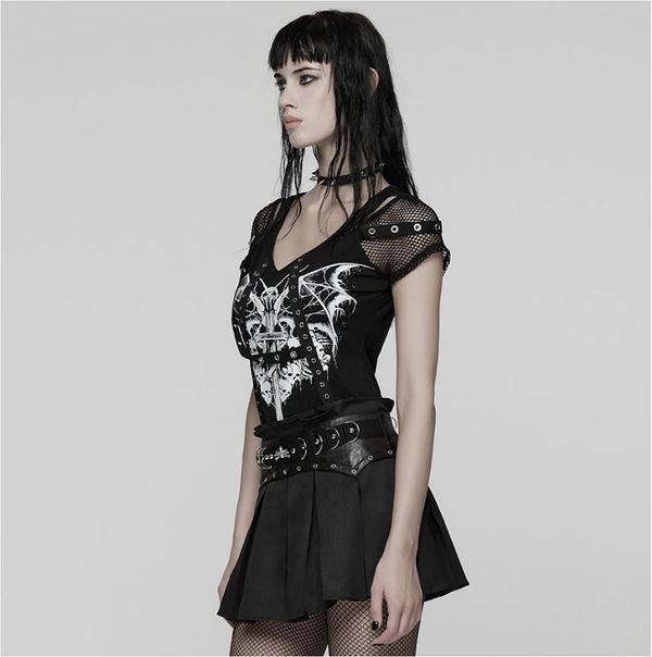 Punk printed skull top - Babashope - 7