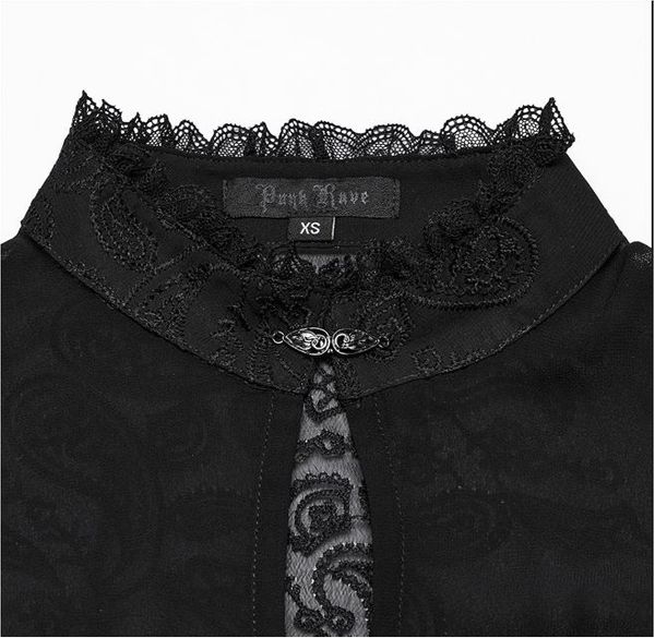 Punk Rave WY-1759CDF Gothic Gorgeous Chiffon Shirt - Babashope - 7
