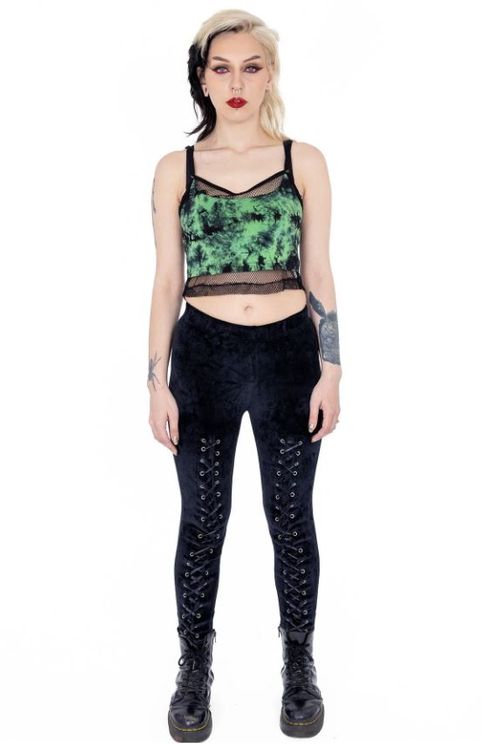 Heartless Danica top zwart/groen tie dye - Babashope - 6