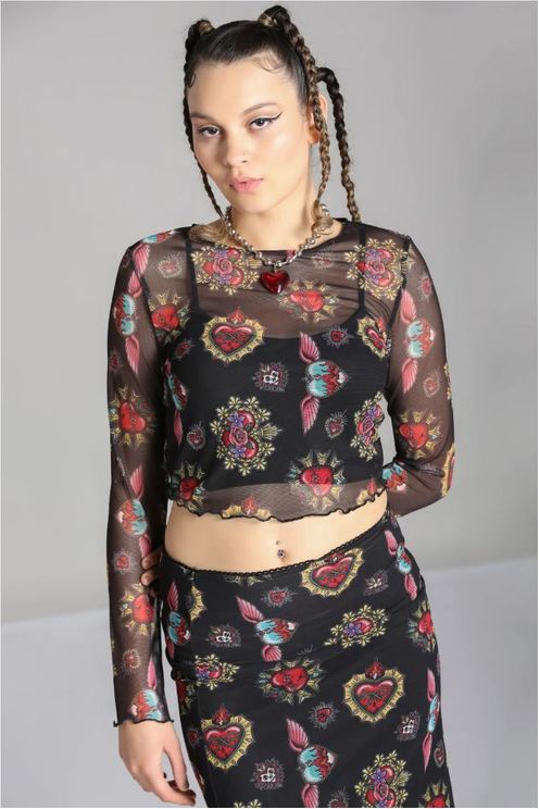 Hellbunny Amias mesh top - Babashope - 4