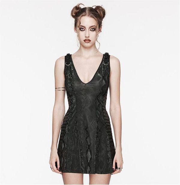 Punkrave Plunging Mesh Splice jurk - Babashope - 9