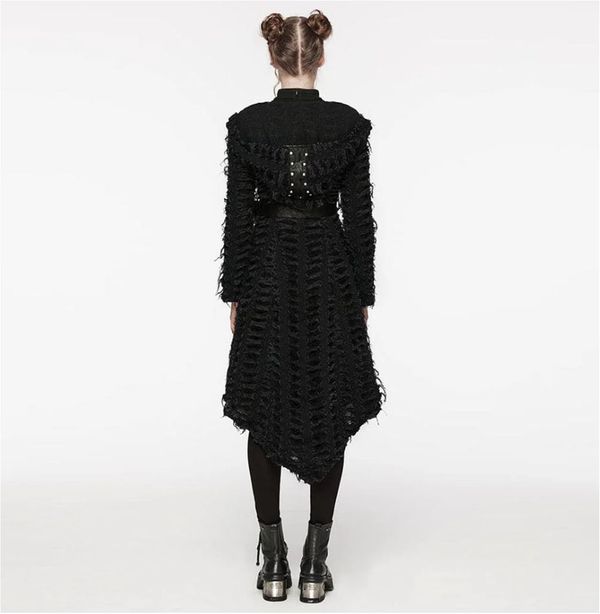 Punkrave Distressed mantel/jas met capuchon - Babashope - 7
