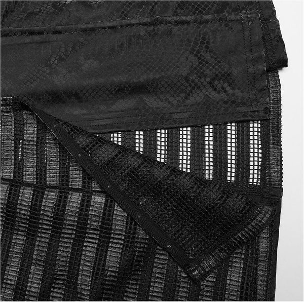 Punkrave Plunging Mesh Splice jurk - Babashope - 9