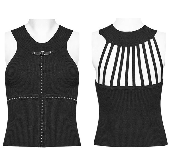 Punkrave halterneck top gebreid - Babashope - 9