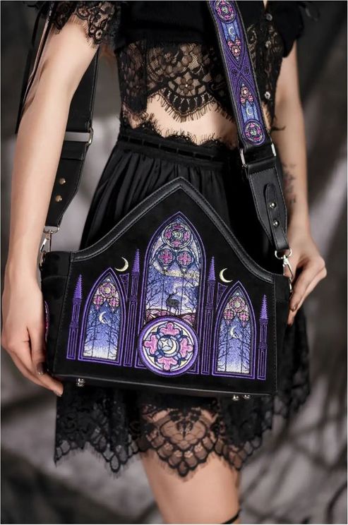 Aurora cross body bag northern lights geborduurd - Babashope - 15