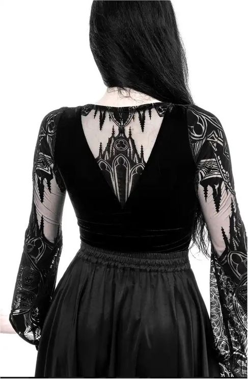 Gothic Chapel Bodysuit Vneck - Babashope - 10