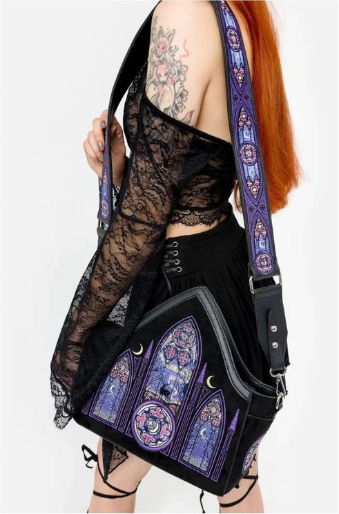 Aurora cross body bag northern lights geborduurd - Babashope - 15