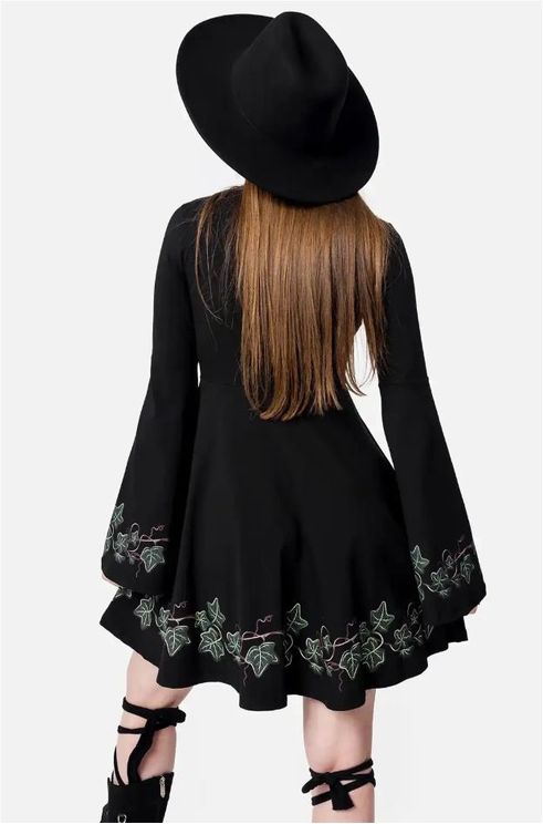 Restyle Tangled vines mini jurk - Babashope - 14