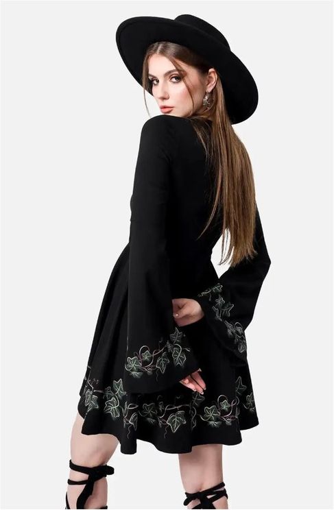 Restyle Tangled vines mini jurk - Babashope - 14