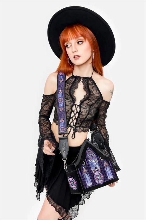 Aurora cross body bag northern lights geborduurd - Babashope - 15