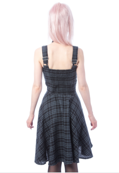 Zosia dress Grey-check Heartless - Babashope - 4