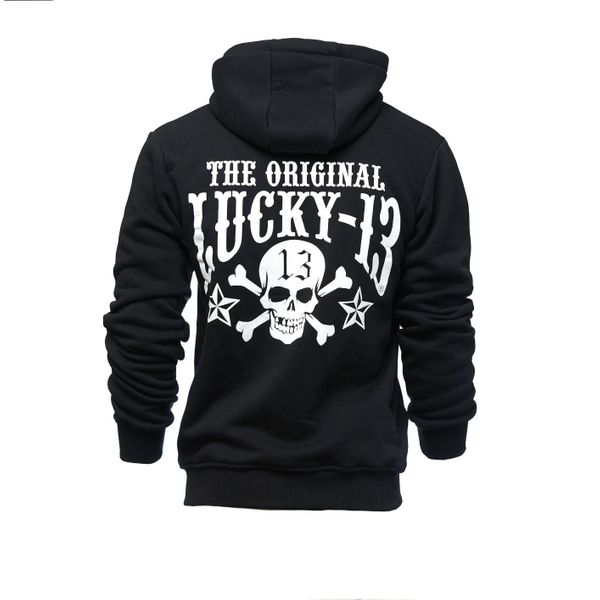 Lucky13 Skull logo the original Zip hood - Babashope - 3