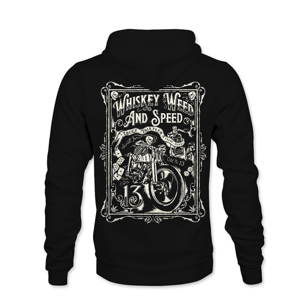Lucky13 ''Old No 13' Sweater met capuchon & rits - Babashope - 2
